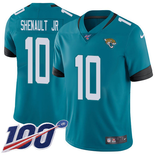 Men Nike Jacksonville Jaguars #10 Laviska Shenault Jr. Teal Green Alternate  Stitched NFL 100th Season Vapor Untouchable Limited Jersey